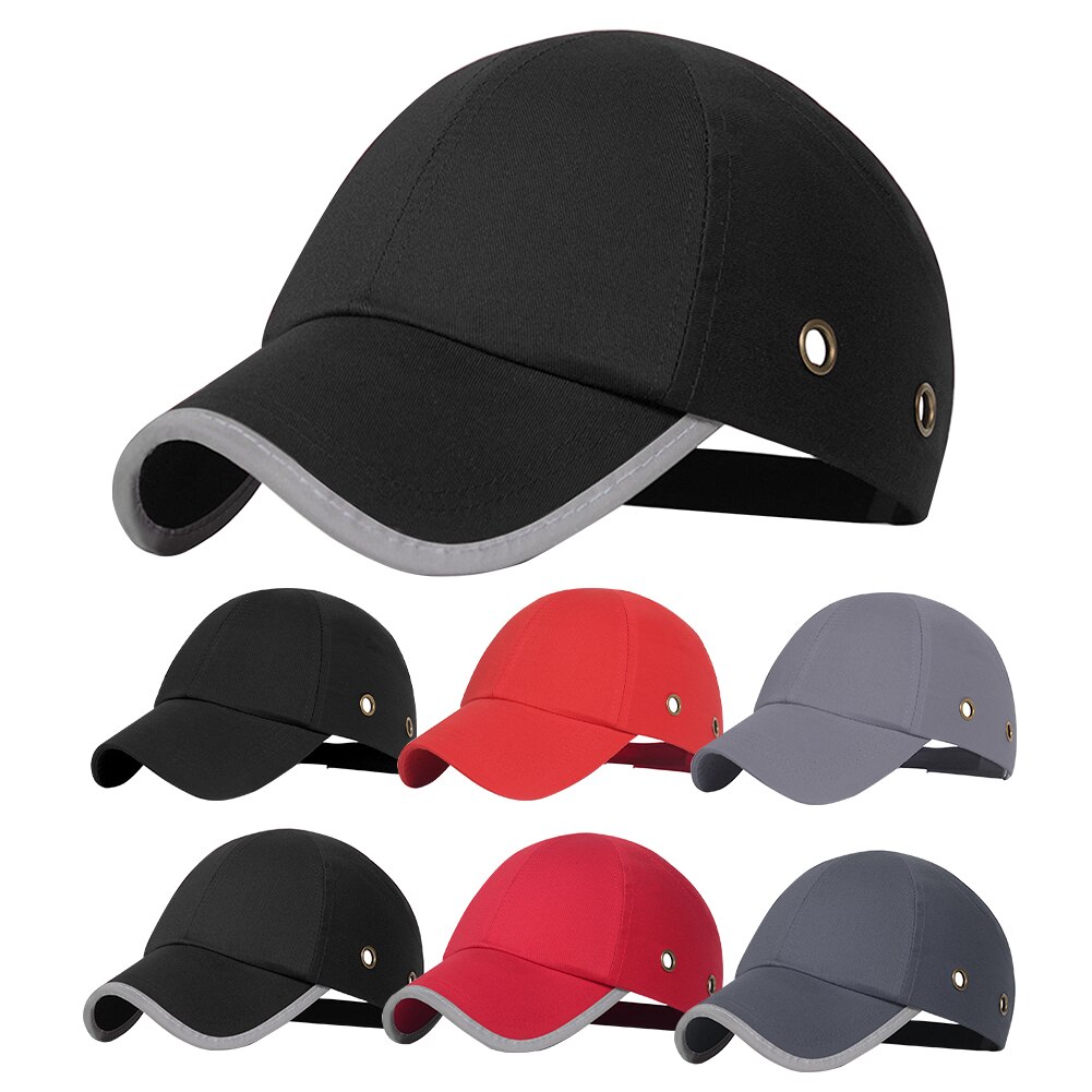 Women Men Safety Hat Head Protection Hard Outdoor Worker Breathable Baseball Bump Cap With Air Holes Durable Adjustable Buckle