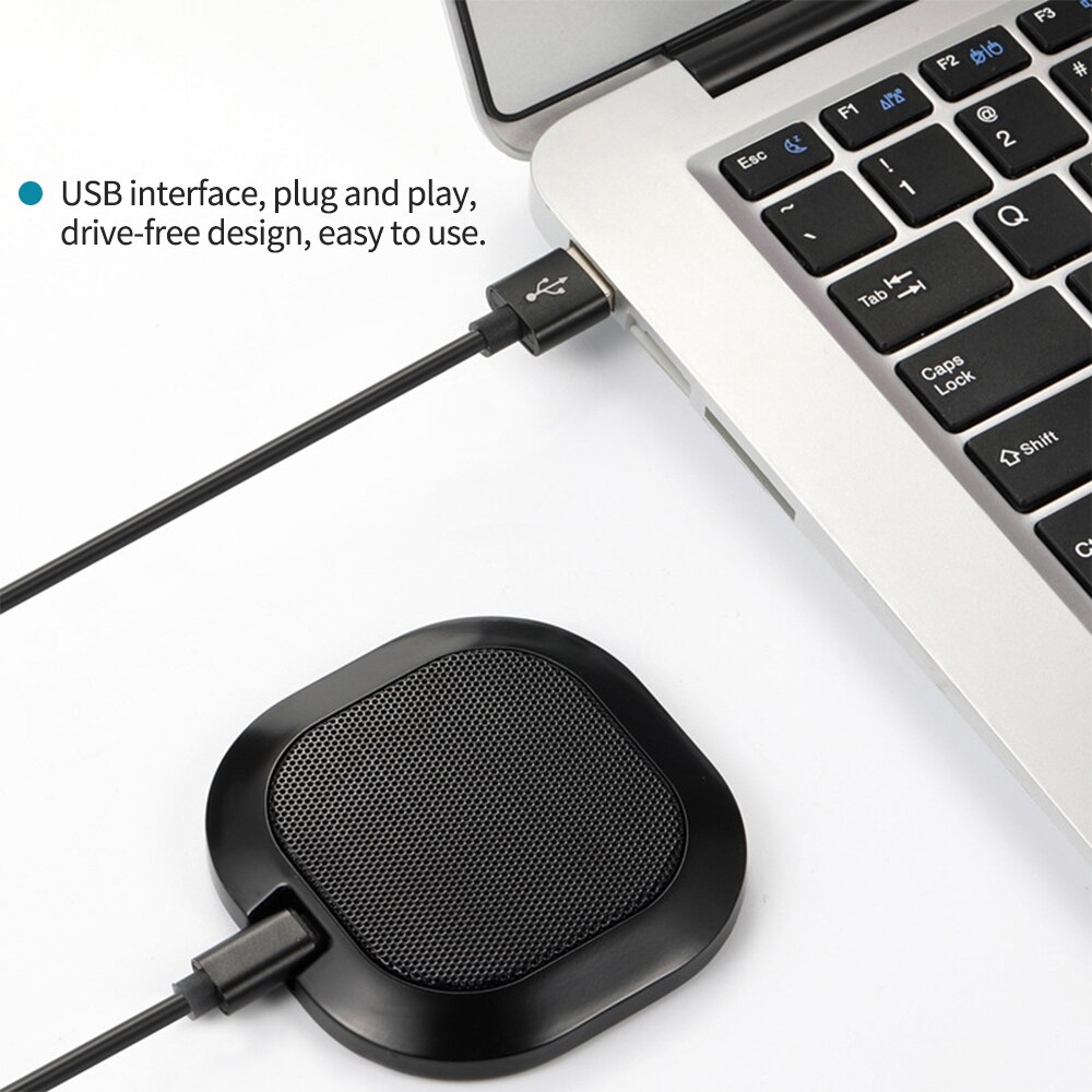 Microfono per Computer Desktop riduzione del rumore omnidirezionale a 360 ° Mic Plug &amp; Play compatibile con Windows/Mac per videoconferenza