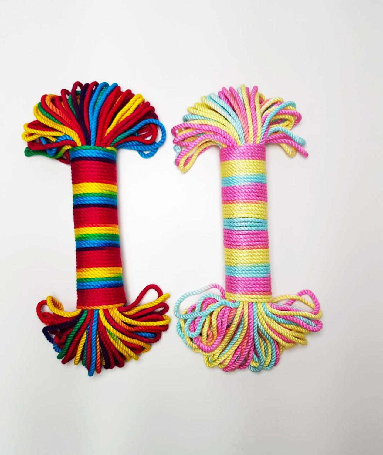 3.0MM Rainbow BAMBOO SILK Macrame Rope Pastel rope... – Grandado