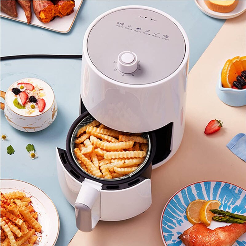 1PC Net Basket Stainless Steel Mesh Basket for Air Fryer Accessory Strainers Basket With Handle Kitchen Cooking Tool Durable