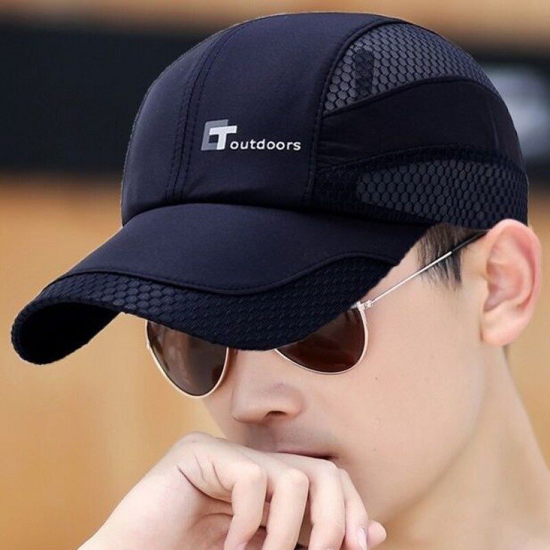 Summer Men&#39;s Outdoor Sun Protection Sunshade Quick Drying Sun Baseball Hat Breathable Mesh Duck Tongue Tennis Cap sg15