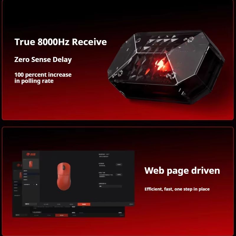 Mad G Mouse wireless ultraleggero Gioco Esports Mouse Esports dual-mode Mouse da gioco Fps ad alte prestazioni Regalo per giocatori