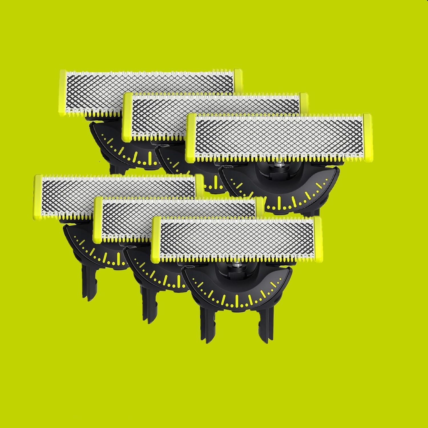 360° Replacement blade For One Blade Shaver QP6651/30，QP2834/2， QP6551/15，QP6541/15，QP2734/20 ，QP2520，QP2530，QP6510/20 Trimmer: light yellow