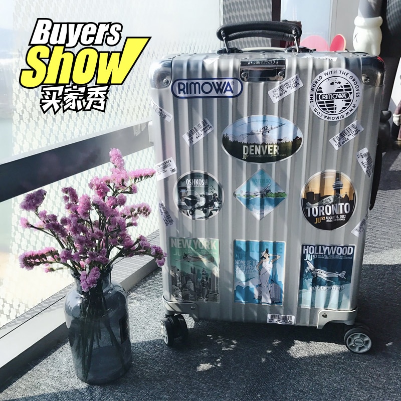 35pcs Airline barcode sticker personality suitcase suitcase sticker trolley case skateboard stickers