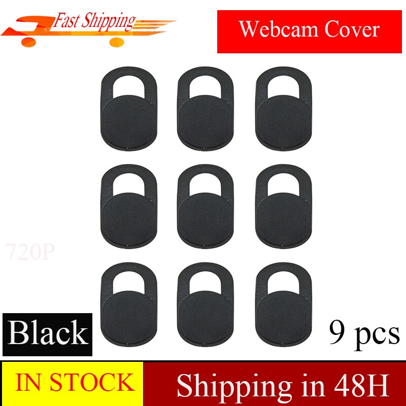 Webcam completo hd 1080p mini computador usb webcam câmera jogos embutido microfone flexível rotatable para laptops desktop web cam: Camera Cover 9 pcs
