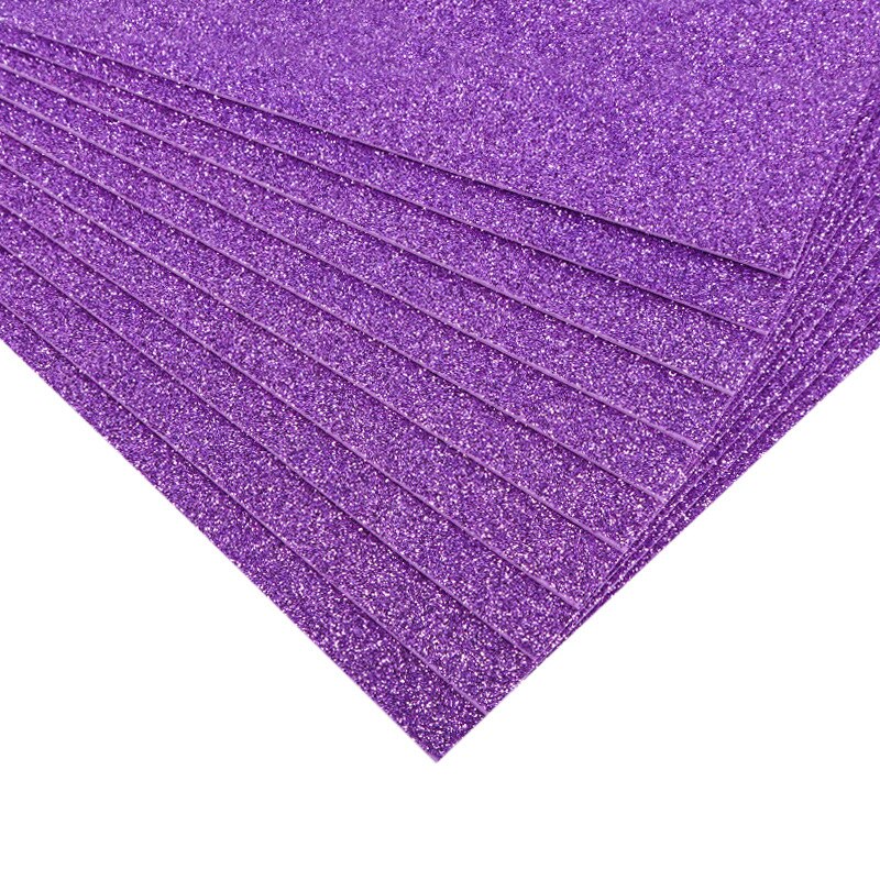 40cm * 60cm eva espuma papel artesanal glitter ouro esponja diy artesanato material multicor flor prop festa de natal papel: Light purple  40x60c