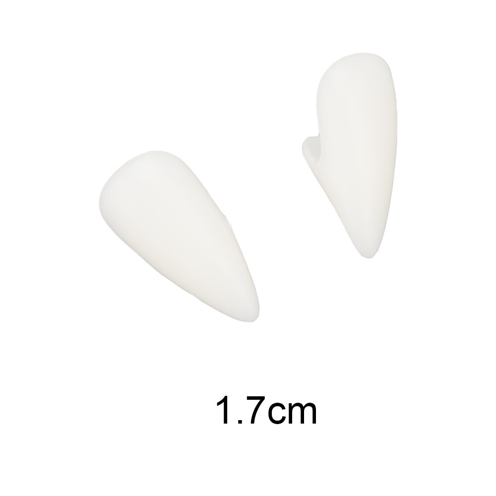 1 par 4 storlekar vampyrtänder huggtänder diy proteser rekvisita halloween kostym rekvisita fest harts: 1.7cm