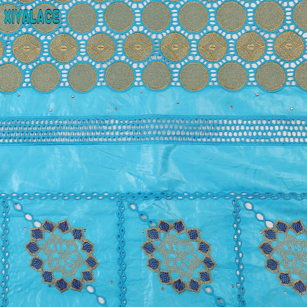 African Bazin Riche Getzner Dry Lace Stones Basin Fabric Senegal Bazin Brode with Stones for Women KS3485B