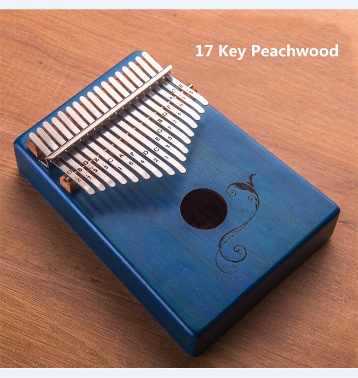 17 Key Kalimba African solid Mahogany Thumb Finger Piano Sanza 17 keys Solid Wood Kalimba Mbira Thumb: 1