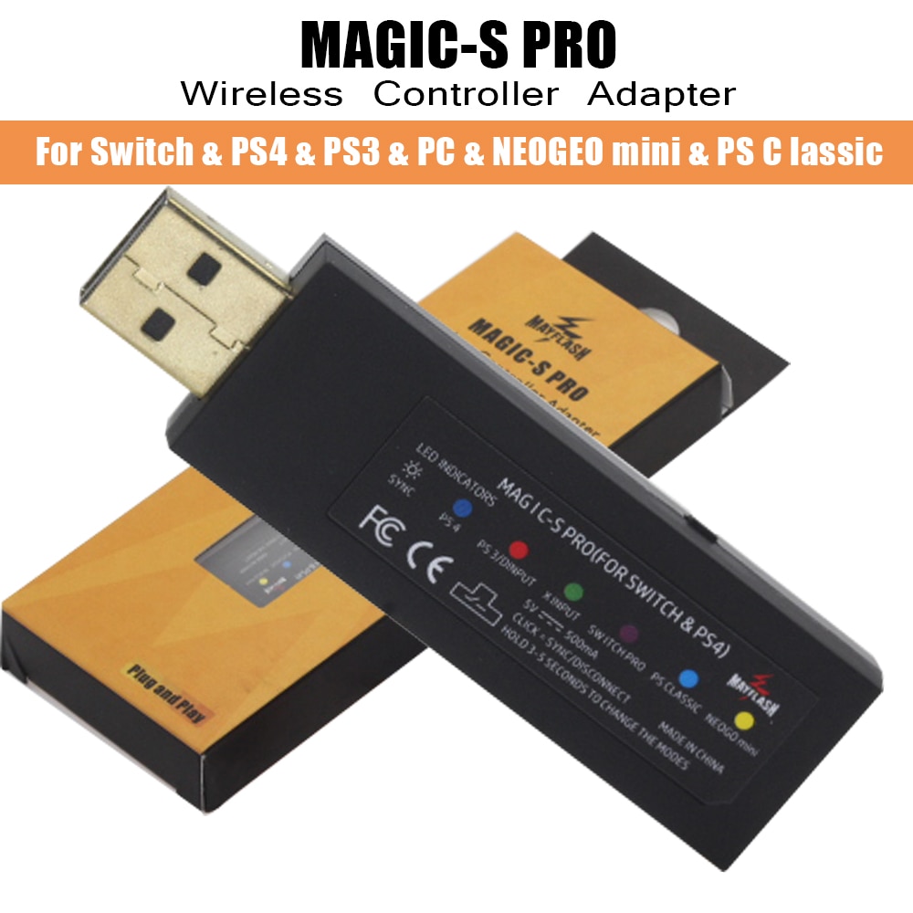 Mayflash MAGIC-S Pro Draadloze Controller Adapter Voor Nintend Schakelaar/Voor PS4/Voor PS3/Voor Neogeo Mini/voor Ps Klassieke Voor Logitech