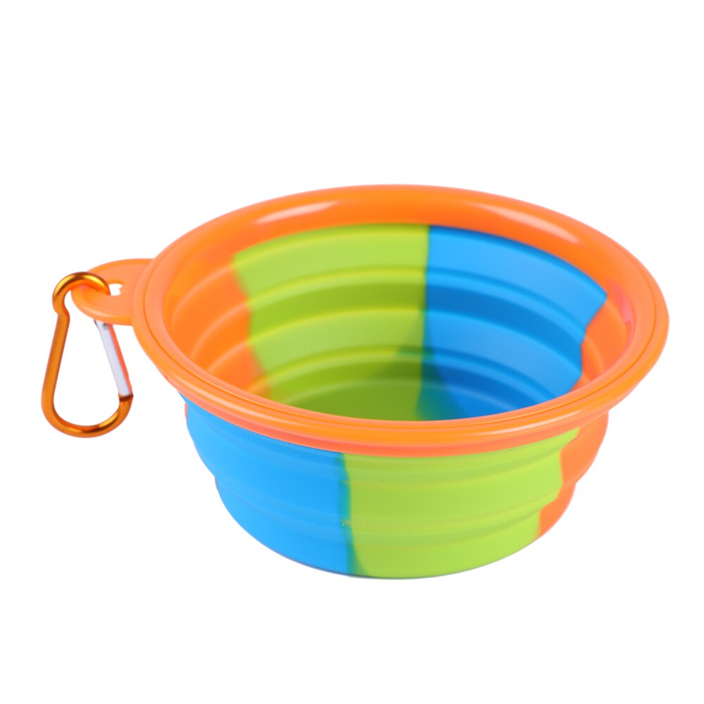 Pet Bowl Folding Silicone Travel Dog Bowls Outfit Feeder Walking Portable Water Bowl For Small Medium Dogs Cat Bowls Accessories