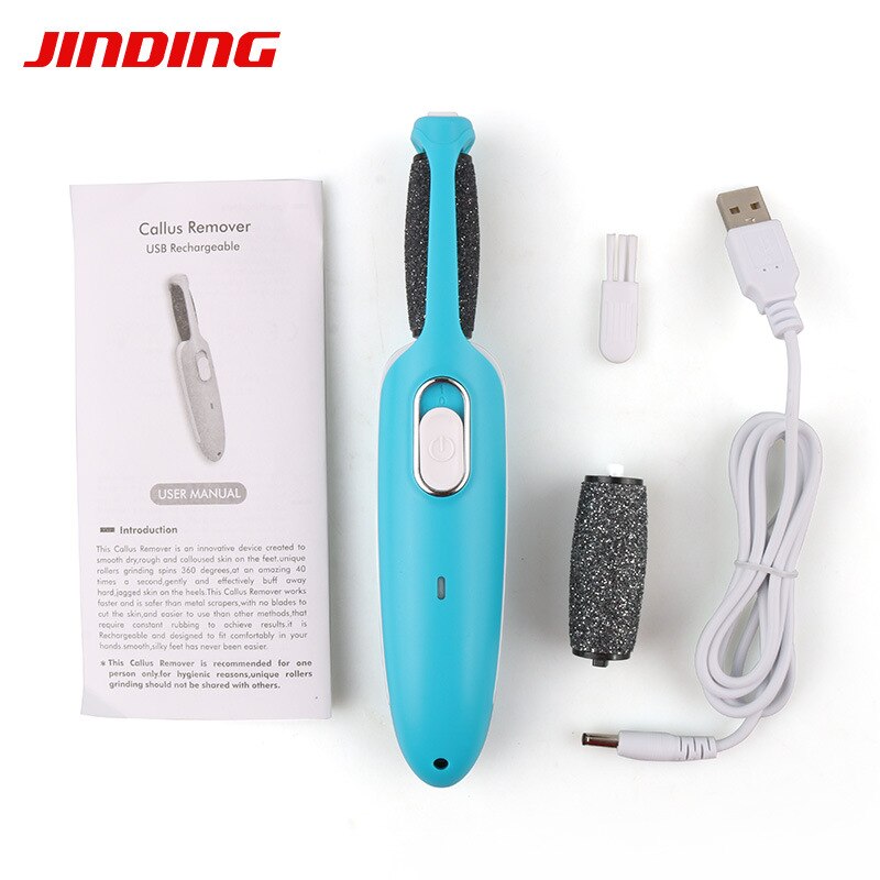 Elektrisk fodfil fjernelse af hård hud fodsliber usb opladning afskalning hård hud smuk fod 2 gear juster pedicure maskine