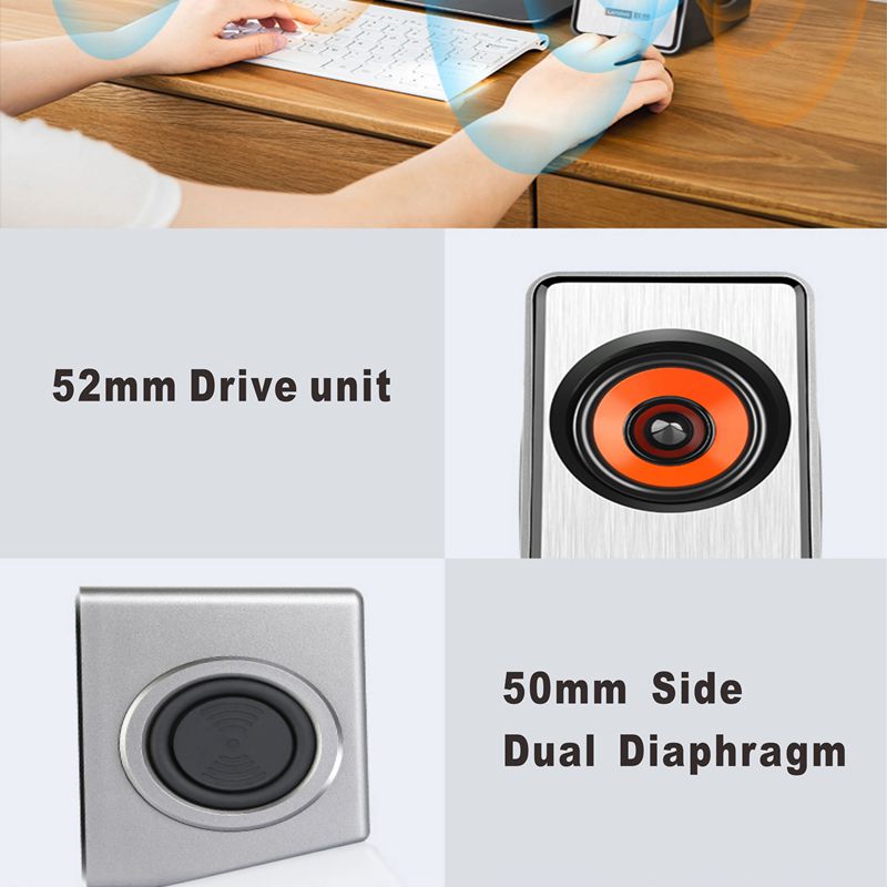 100% oryginalny Lenovo komputer głośnik audio ambona 4D stereofoniczny dźwięk podwójne podwójne membrany Subwoofer przewodowy USB multimedia M550