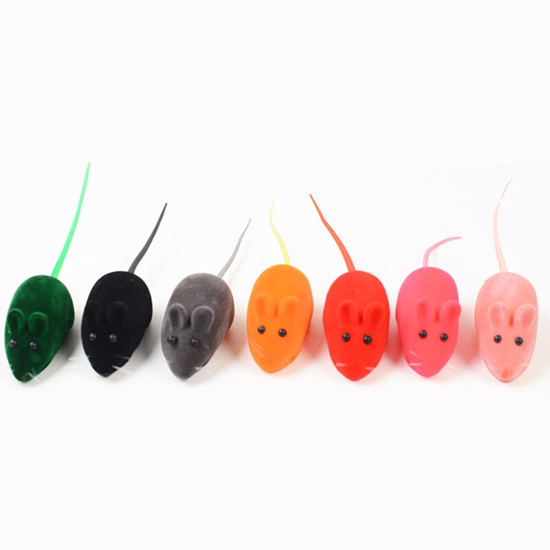 2Pcs Mouse Squeak Sound Funny Rat Playing Toy For Cat Kitten Pet Mini Funny Playing Toys For Cats Kitten