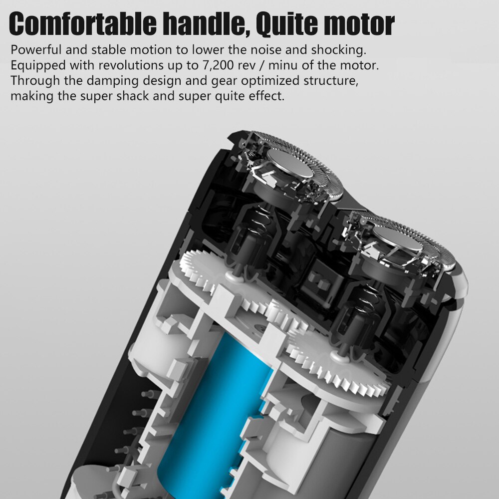 Xiaomi Mijia Electric Shaver Mini Razor Electric Beard Trimmer USB Rechargable Smart Beard Shaving Machine Floating Heads