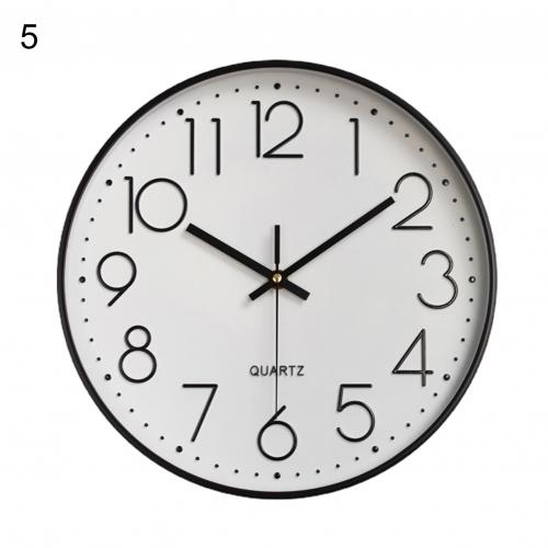 Simple Quartz Wall Clock Cafe Office Home Digital Silent Timepiece Decoration: 5