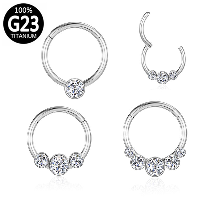 Wendel-durchbohren, nasenring,  g23 Titan-septum-clicker-Reifen, klappbare segmente, brustwarzen-knorpel-piercings, 16 tragus-lippen-körperschmuck