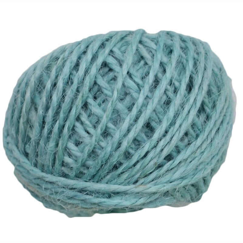 30m/ rull 2mm jute tau snorker hamp bånd rustikk bryllup innpakning rekvisita emballasje hyssing snorker scrapbooking gjør-det-selv håndverk: R05 blå