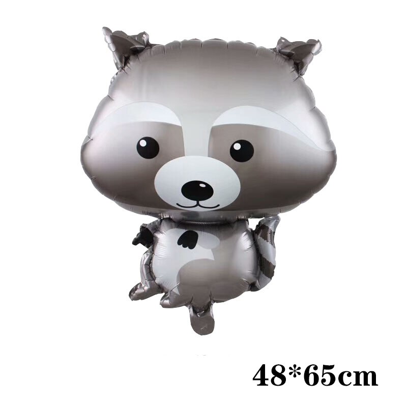 Sarjakuva eläin panda folio ilmapallo lasten ilmalelu siili kettu orava pesukarhu helium ilmapallo vauva suihku syntymäpäiväjuhla koristelu: Pesukarhu