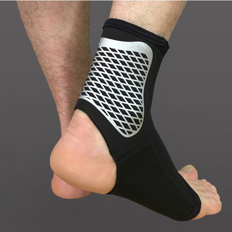 Almohadillas deportivas para el tobillo, Protector elástico para los tobillos de pies, envoltura protectora para bicicleta, fútbol, Taekwondo, baloncesto, 1 Uds.: Black / S