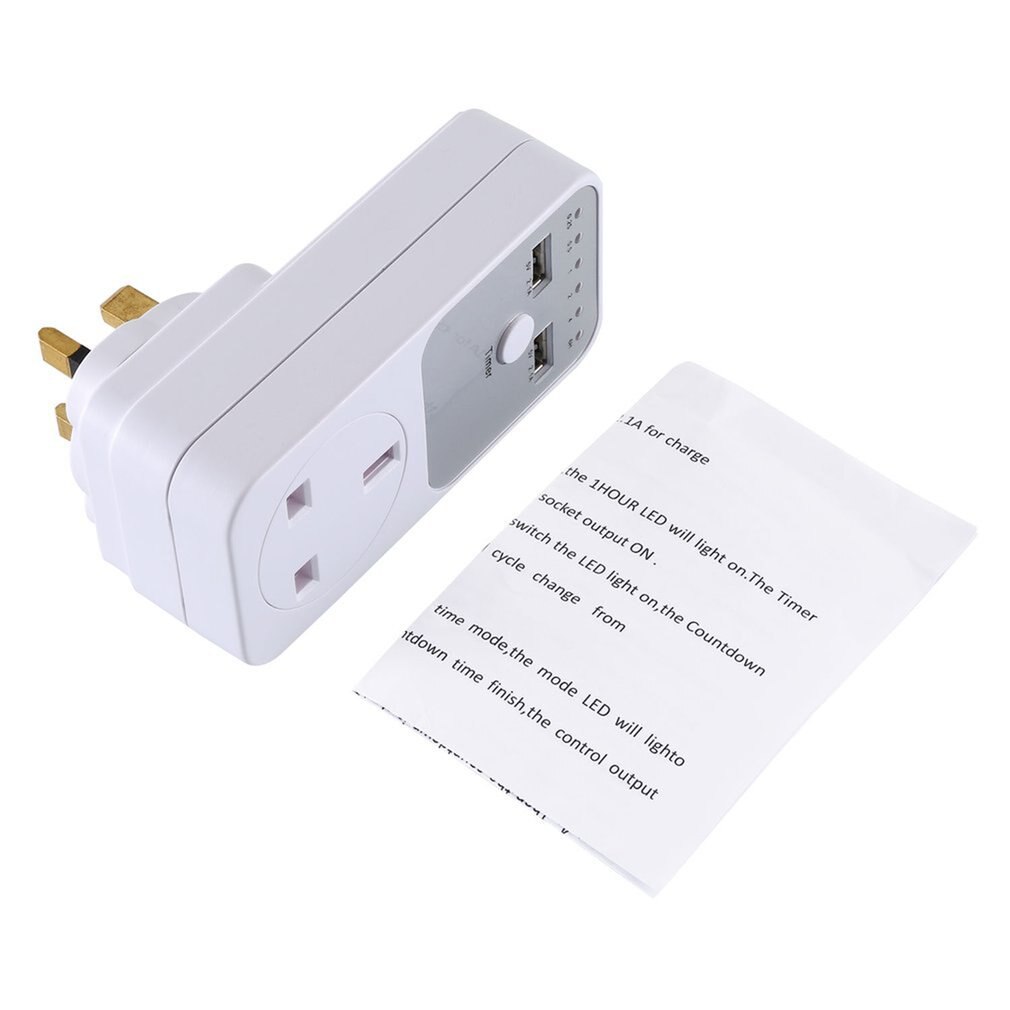 Dual USB Timing Socket Switch Electronic Device Countdown Socket Smart Control Socket Pluggable Socket