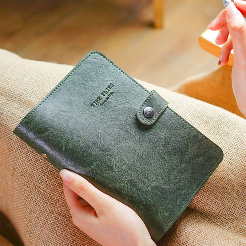 Agenda rétro Vintage couverture en cuir à feuilles mobiles carnet de notes remplaçable papier voyageur bloc-notes fournitures de papeterie