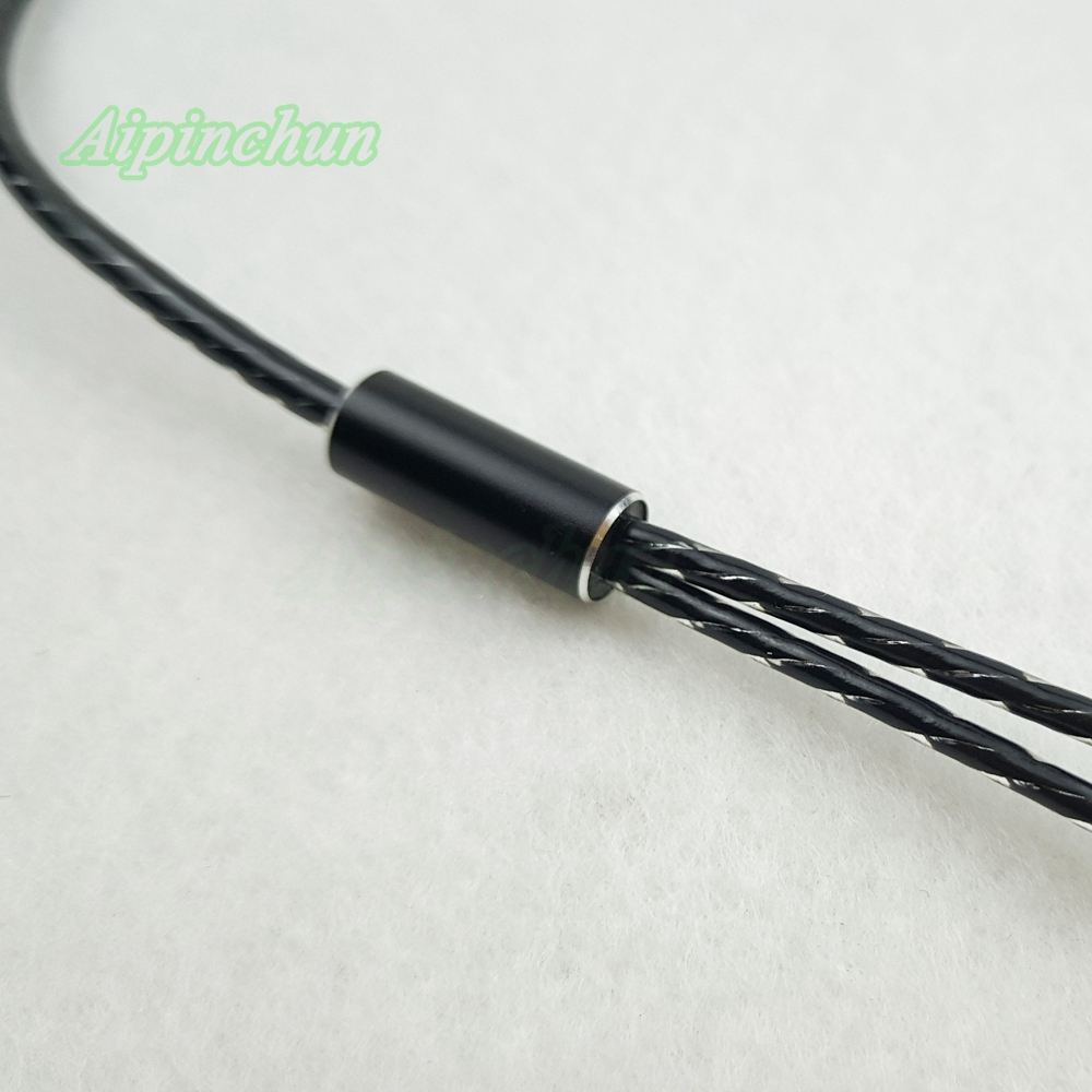 Aipinchun 3.5mm 3-biegunowy gniazdo do gięcia DIY słuchawki kabel audio naprawa słuchawek wymiana przewodu LC-OFC drut A34
