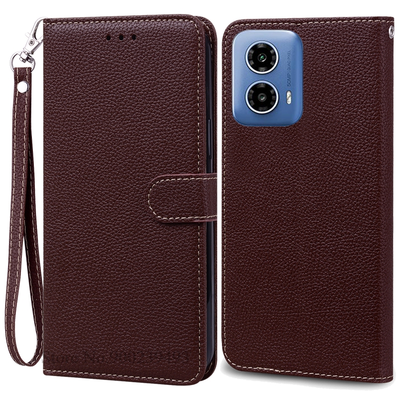 For Motorola G04 Case Leather Wallet Flip Phone Case For Moto G04 Case Book Cover For Motorola Moto G04 Case Cover Fundas Shell