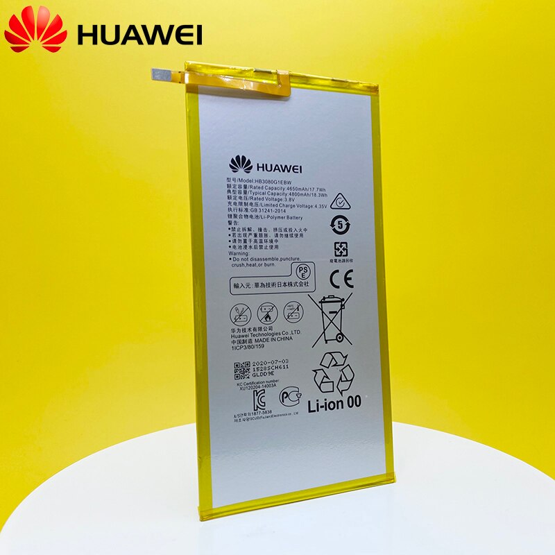 Huawei – batterie Mediapad M3 Lite, 8 pouces, 8.0, originale,