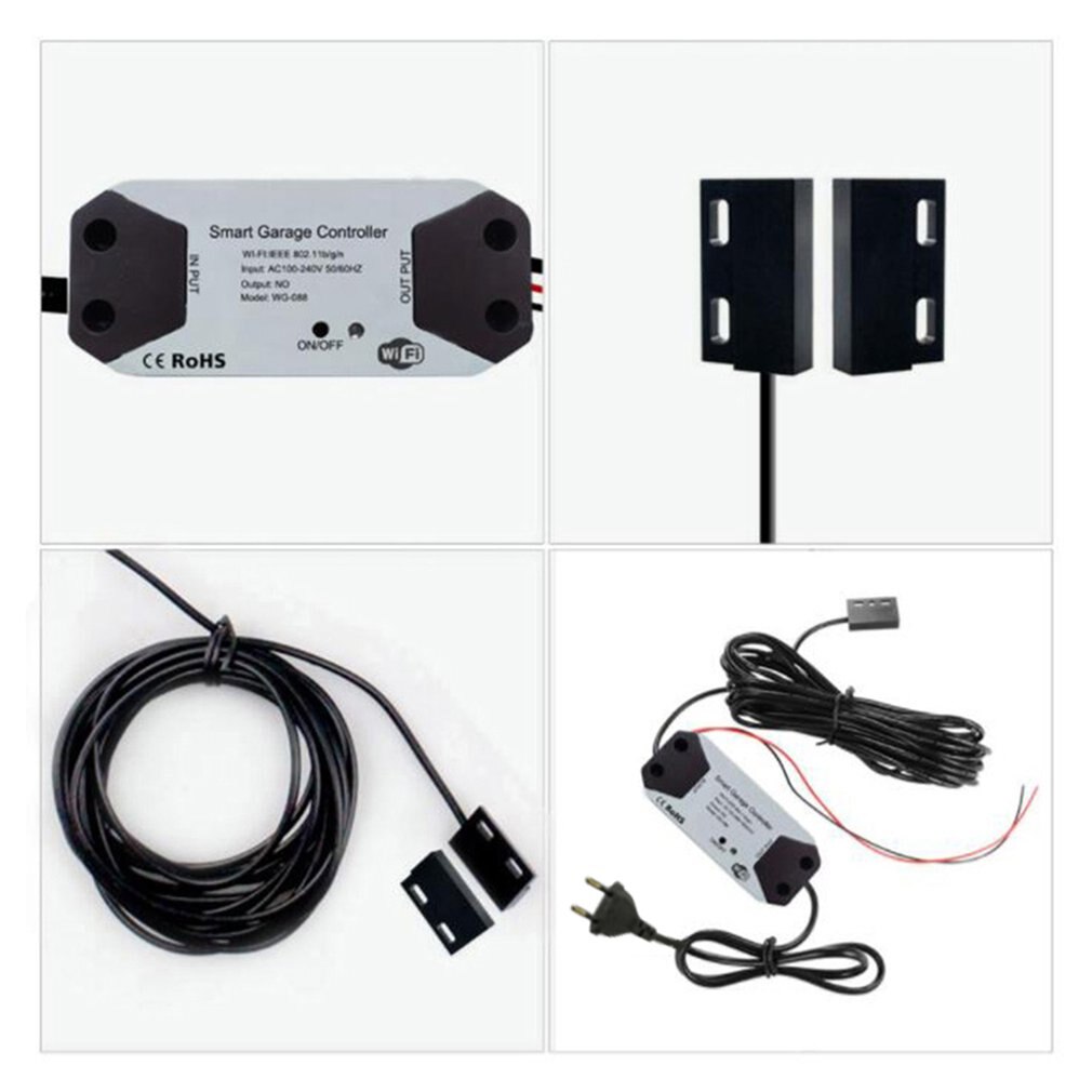 Wifi Garage Door Controller Intelligent Time Control One-key Control Voice Remote Control Garage Door Controller No Hub Require