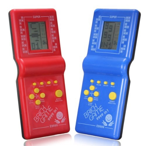 Classic Handheld Game Machine Tetris Brick Game Kids Game Machine with Game Music Playback without Battery