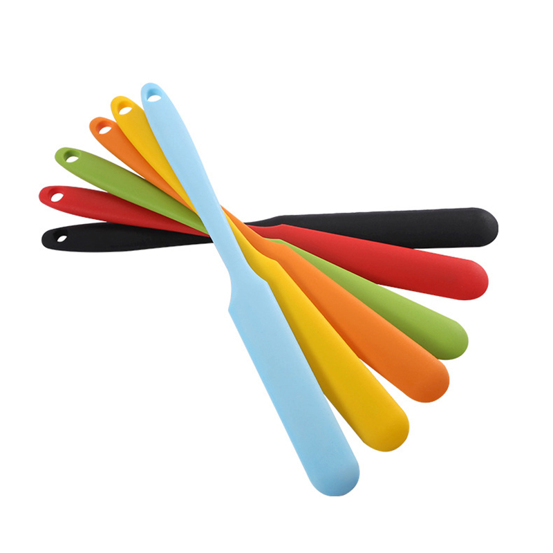 Silicone Long Scraper Color Cream Long Knife Scraper Cake Making Small Accessories Silicon Spatula Baking Tools for Cakes