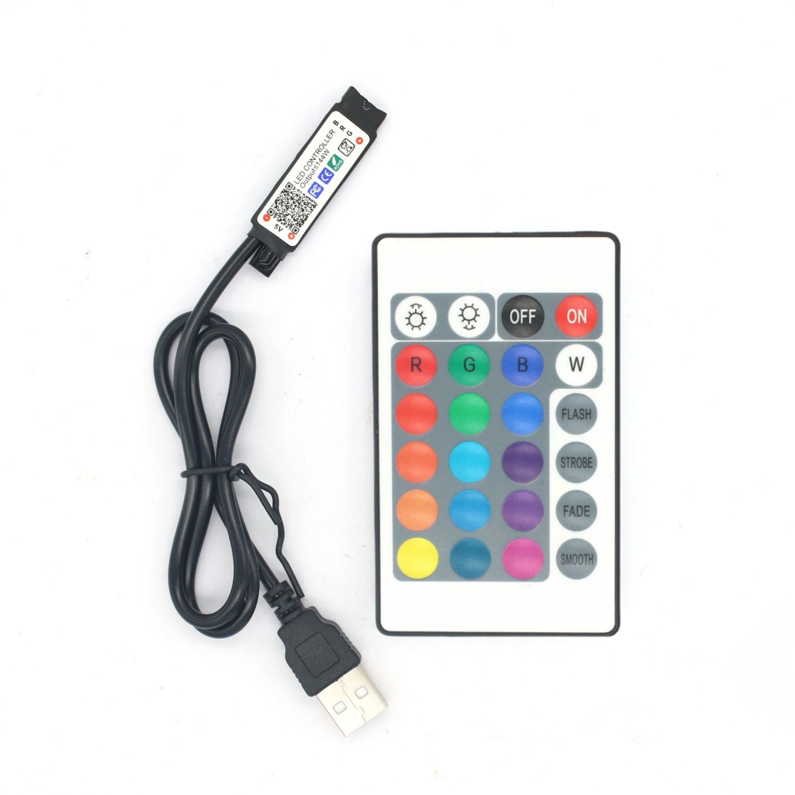 USB RGB Controller DC 5V Mini 3Key 24/44Key IR Bluetooth 17Key RF Wireless Remote Control For LED Strip light Tape Ribbon Lamp