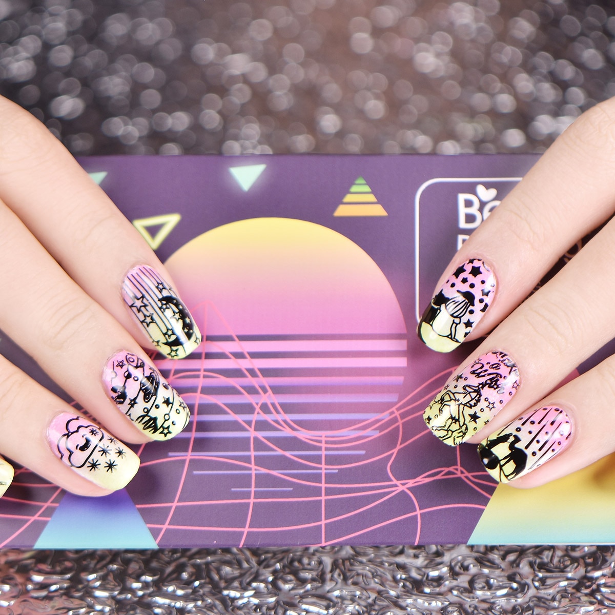BeautyBigBang – pochoir pour ongles, étoile, lune, Accessoires, ciel étoilé, moule, plaques d&#39;estampage, outils d&#39;art des ongles