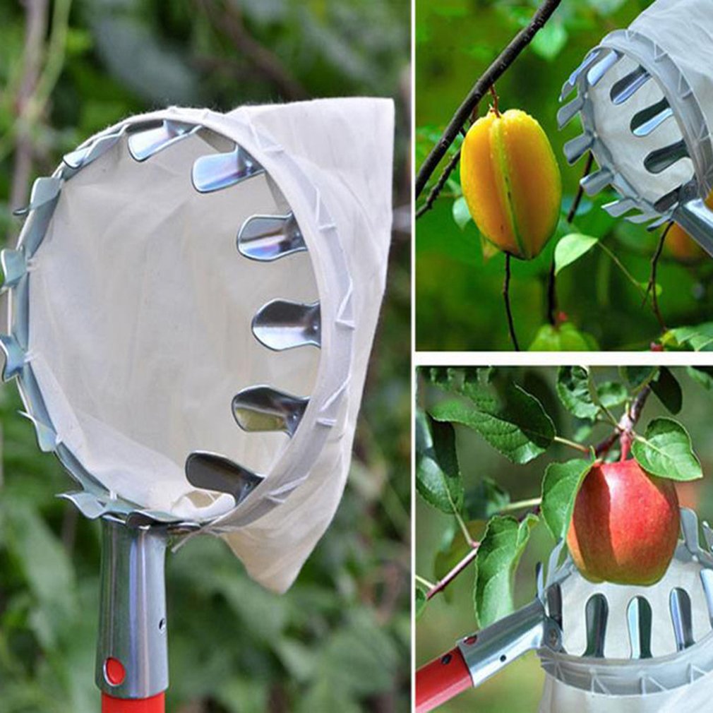 Portable Fruit Picker Metal Picker Fruit Horticulture High Altitude Fruit Picker Orchard Apple Peach Pick Extension Tools