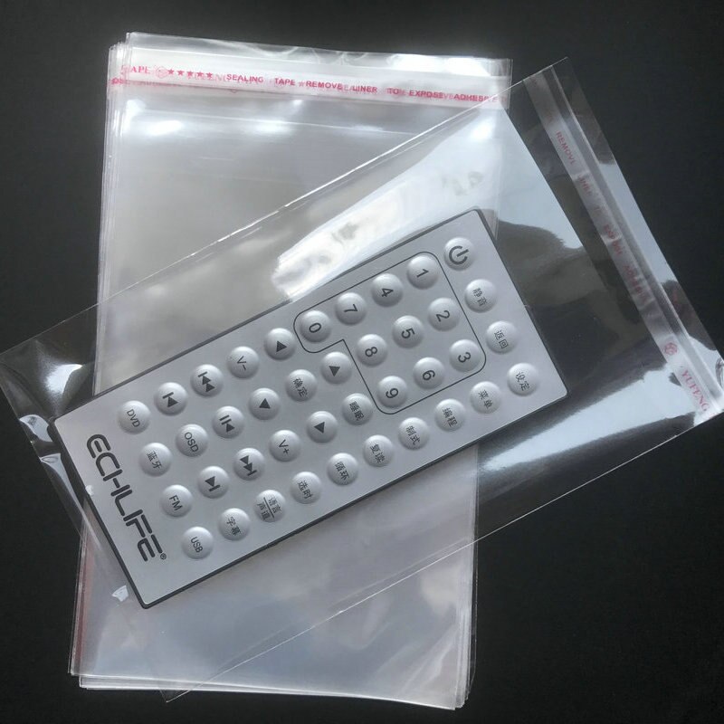 14cm Breed 100p Transparante Zelfsluitende Plastic Zak Sieraden Verpakking Zakken Zelfklevende Resealable Cellofaan Poly OPP tas