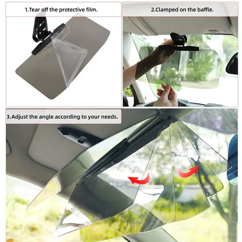 Een in de auto gemonteerde anti-glare spiegel, anti-UV sterk licht voertuigzonnescherm