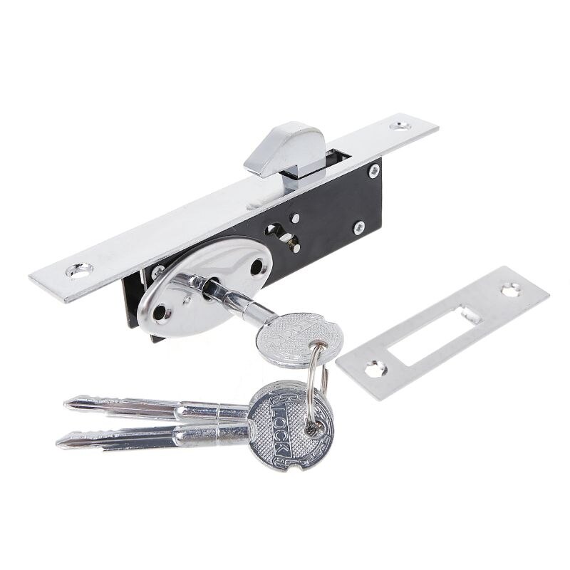 Serrure à crochet de porte coulissante en alliage d'aluminium, verrou à boulons croisés pour porte à cadre en verre, Durable, nouveauté