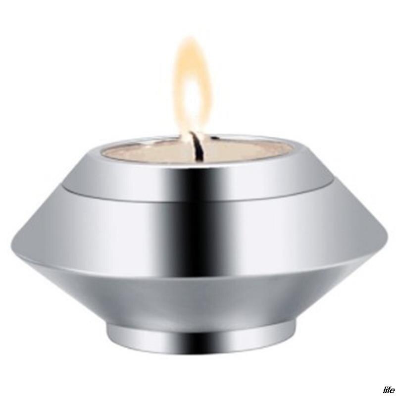 Portavelas de acero inoxidable para mascotas, urna para cenizas, recuerdo, cremación: Silver