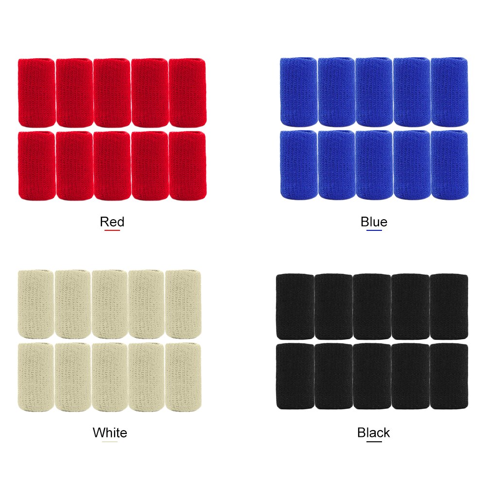 10 Stuks Sport Vinger Mouwen Elastische Vinger Mouwen Ondersteuning Duim Brace Protector Ademende Elastische Vinger Tape