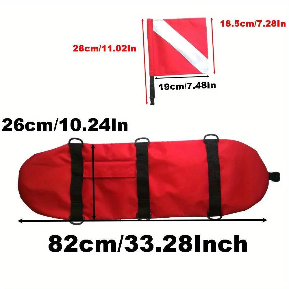 Mergulho inflação torpedo bóia sinal float bola com bandeira de mergulho equipamento engrenagem freediving