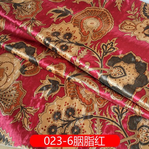 Nappe large pour coussin de canapé, 57 pouces, tissu velours glacé, tissu imprimé européen, flanelle, au mètre: 023-6 Red