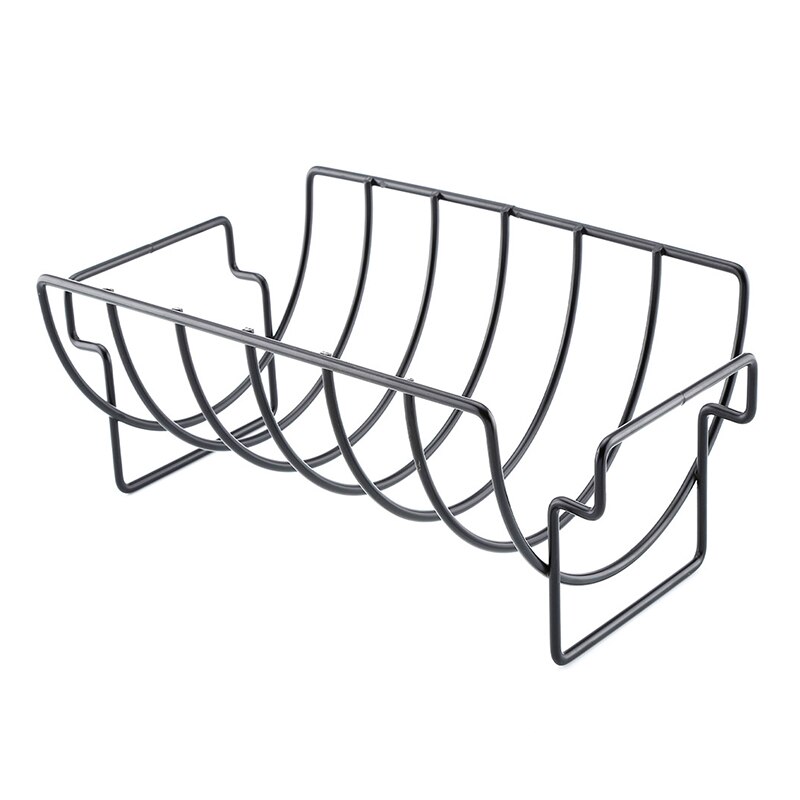 Rib Shelf Barbecue Rib And Roast Rack Non-Stick Chicken Beef Ribs Holder Rack Grilling Basket For Outdoor Picnic Supplies: Default Title