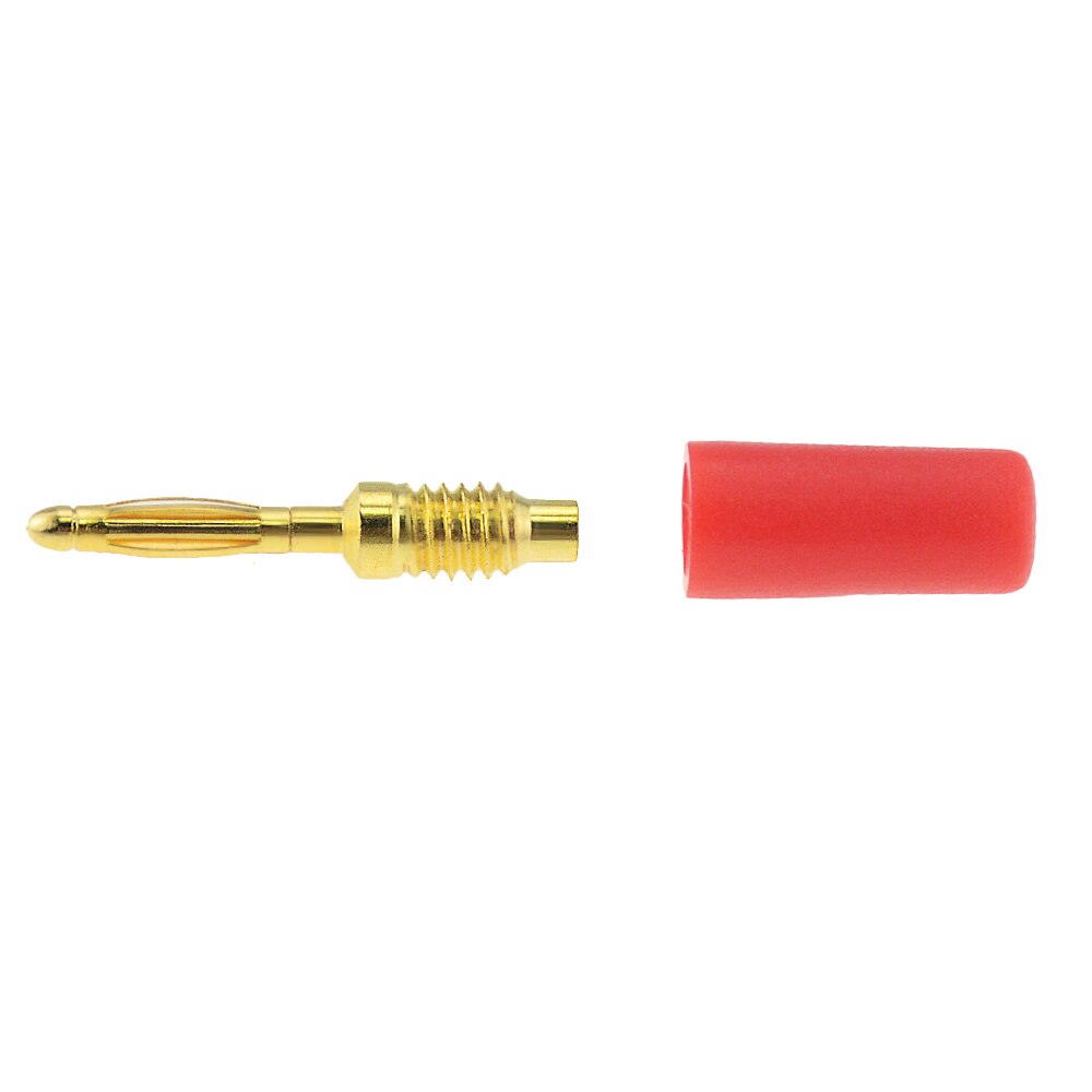 5Stck Gold-überzogene 2MM Kleine Banane Stecker 2mm Laterne Kopf Schweißen Für Experiment Prüfung Linie Isolierung Tafel Stecker Bananen Buchse