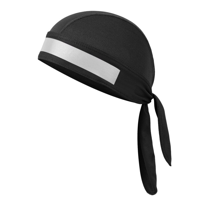 Sombrero de bicicleta hombres mujeres ciclismo diademas bandanas ciclismo gorro de pirata casco reflectante de secado rápido cabeza bufanda MTB Mountain Road: black