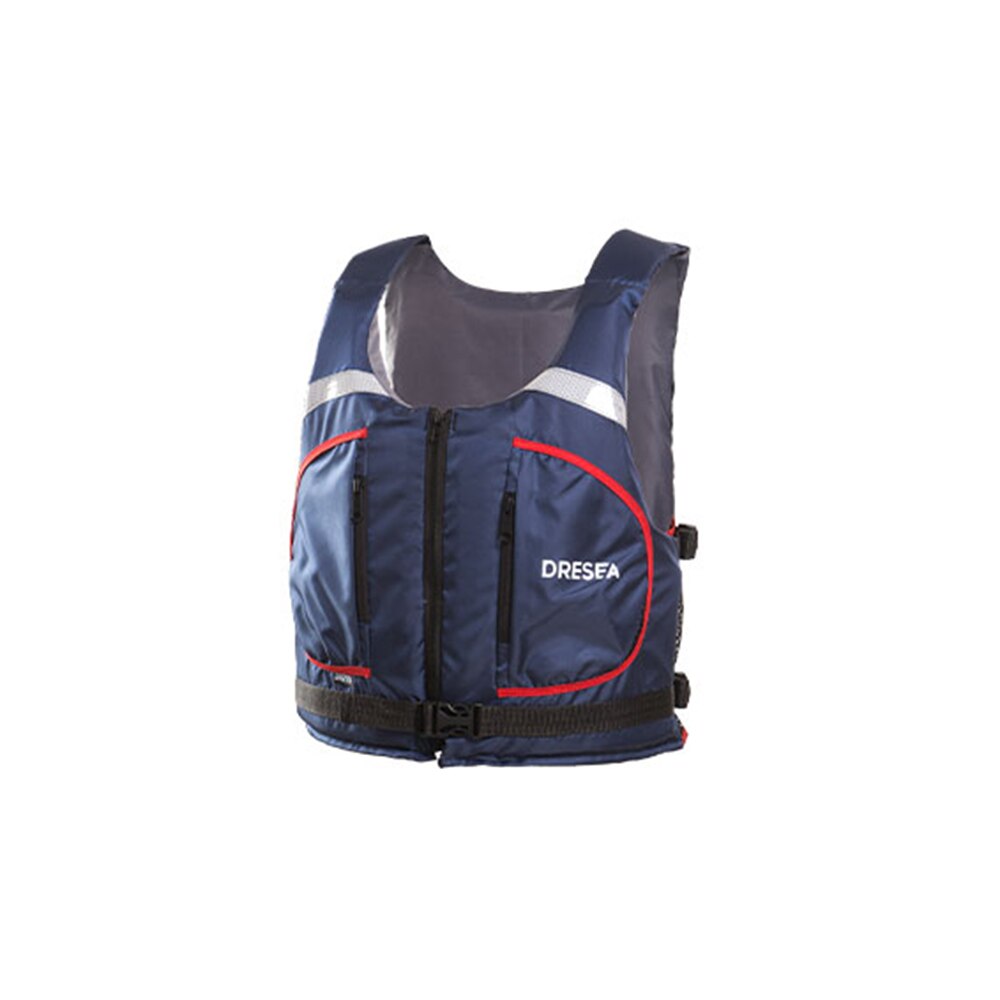 Life vest large buoyancy fire rescue life jacket swimming portable marine fishing Kayaking Boating vest adult: Navy / M 45-75KG
