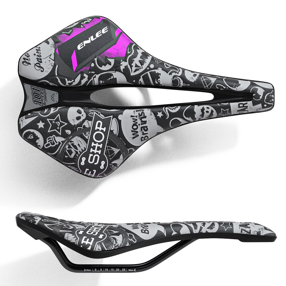 Racefiets Zadel Waterdichte Reflecterende Fiets Zadels Persoonlijkheid Patroon Mtb Hollow Out Ventilatie Zitkussen