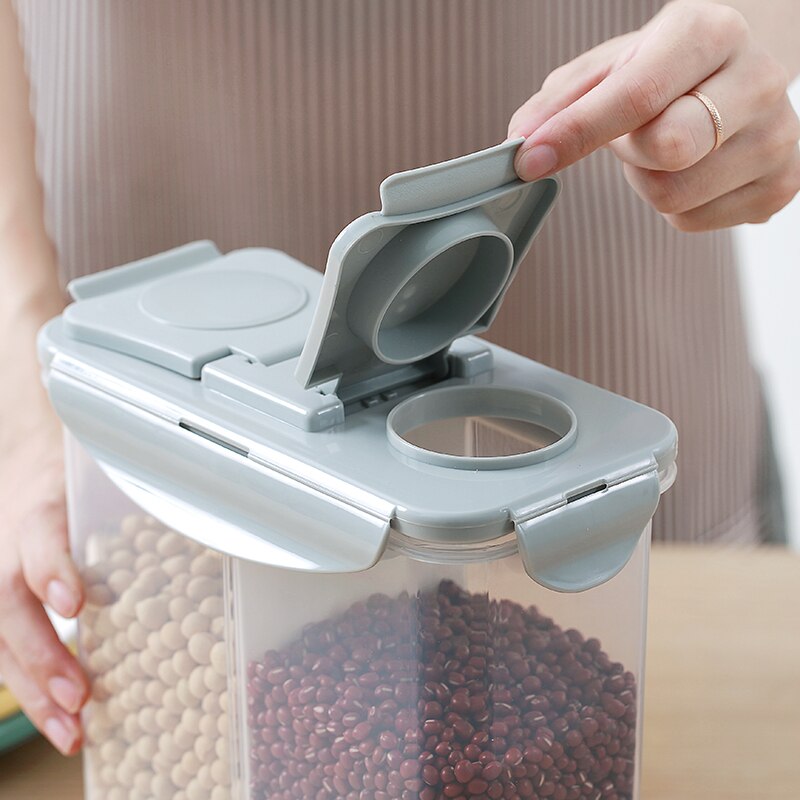 Multi Transparent Four Side Locking Fresh-keeping And Sealed Coarse Cereals Can Snack Box