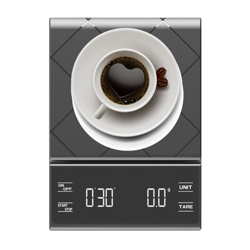 Báscula de café inteligente con temporizador, balanza Digital de cocina, báscula de café por goteo para el hogar, portátil, de precisión, 3KG/0,1g