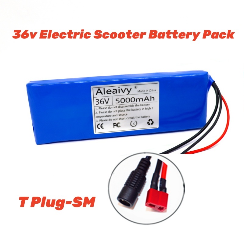 36V 10S1P 5000mAh batería 5Ah 18650 baterías recargables de iones de litio coche eléctrico bicicleta Scooter 20A BMS 500W: Rosa